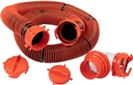 Lippert 2024121180 20-Foot RV Sewer Kit -- 25 Mil Hose, Clear Elbow, Storage Caps
