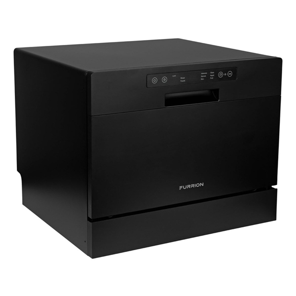 Furrion FDW18SAC2-BL 18" RV Countertop Dishwasher, Black, 6 Place Settings, 120V