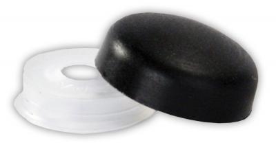 JR Products 20385 Black Plastic Screw Covers, 14 Pack - Snap-On Cap Set for RV Interior Trim