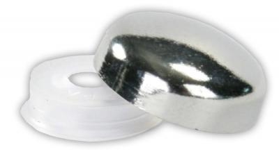 JR Products 20405 Chrome Screw Covers, 14 Pack - Snap-On Caps for RV Interior Trim