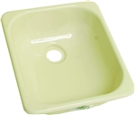 Lippert 209351 RV Square Galley Kitchen Sink 13 x 15 x 5 Inch Single Bowl Parchment ABS Acrylic