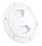 JR Products 31025 Round Access/Deck Plate - 5.45" Cutout - White