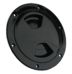 JR Products 31035 Round Access/Deck Plate - 5.45" Cutout - Black