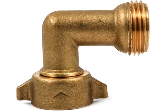 Camco 22502 90-Degree Brass Hose Elbow for RV Fresh Water Connections