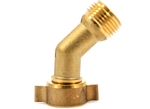 Camco 22605 45-Degree Brass Hose Elbow with Gripper for RV Fresh Water Connections