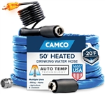 Camco 22912 TastePURE 50 ft Heated RV Drinking Water Hose, 5/8" ID, -20Â°F Rated