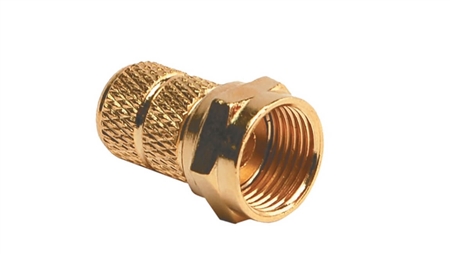 RV Designer T183 Gold Cable Connectors For RG59 - 2 Pack