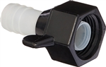 SHURflo 244-2926 Straight Wingnut Swivel Adapter, 1/2"-14 NPT (F) x 1/2" Barb, Nylon
