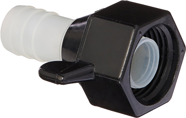 SHURflo 244-2926 Straight Wingnut Swivel Adapter, 1/2"-14 NPT (F) x 1/2" Barb, Nylon
