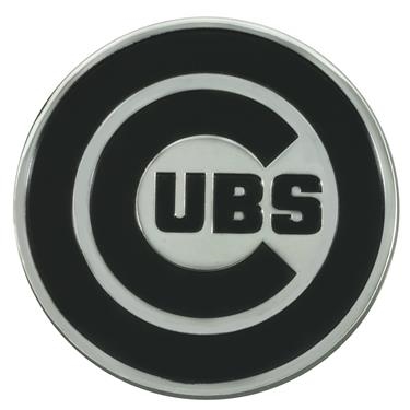 Sports Licensing Solutions 26539 FanMats Peel & Stick Chrome Emblem - Chicago Cubs