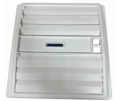 TurboKOOL 2B-0206R white 17x17 inch interior exhaust grill assembly for evaporative swamp cooler ceiling mount replacement part