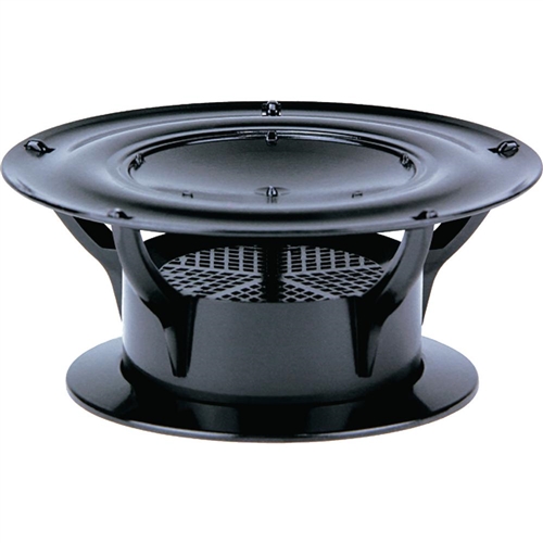 Lippert 389381 360 Siphon RV Roof Plumbing Vent Cap in black polycarbonate, fits 1-1/2 inch and 2 inch pipe stacks, 5.5 inch diameter