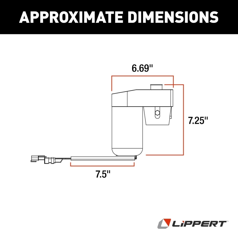 Lippert 343758 Hall Effect Jack Motor | GC 3.0