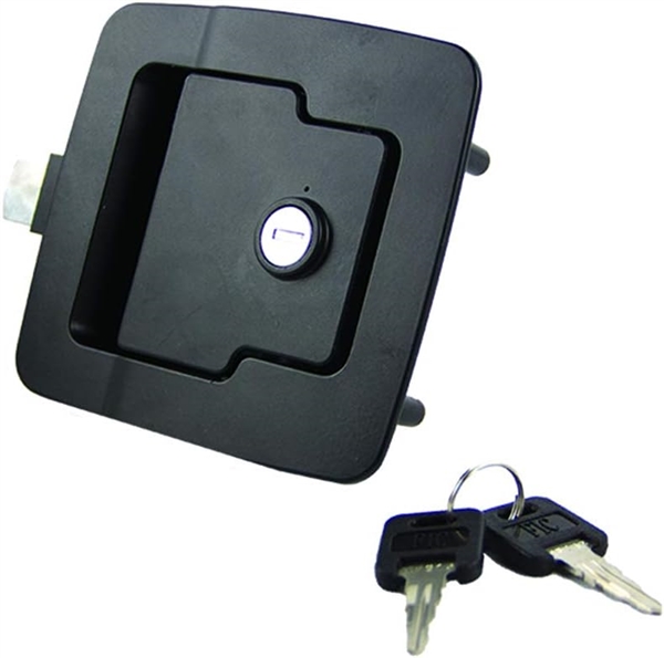 Lippert Components 346693 standard black baggage door latch for RV storage compartment doors, OEM replacement hardware