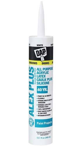 DAP 7079818152 Latex Caulk With Silicone - 10 Oz - White