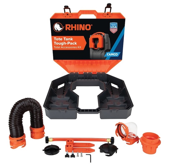 Camco 39023 Rhino Tote Tank Tough-Pack Storage Box Kit