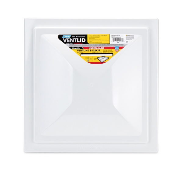 Camco 40187 Replacement Vent Lid for Ventline (Pre-2008) & Elixir (1994-Up), 14" x 14", White