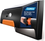 Camco 40332 RV Bumper Cap Solar Light, Motion-Activated, Fits 4" Square Hollow Bumpers