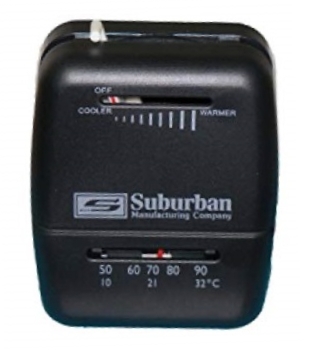 Suburban 161210 Single-Stage Heat Only RV Thermostat - Black