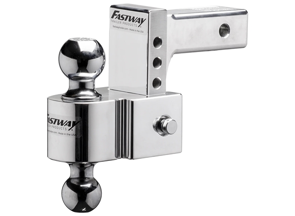 Fastway 42-99-2825 Flash Simple HD Ball Mount, 8" Drop, 8" Rise, 2-1/2" Receiver, Dual Chrome Balls