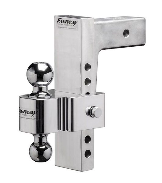 Fastway 42-99-2925 Flash Simple HD Ball Mount, 10" Drop, 10" Rise, 2-1/2" Receiver, Dual Chrome Balls
