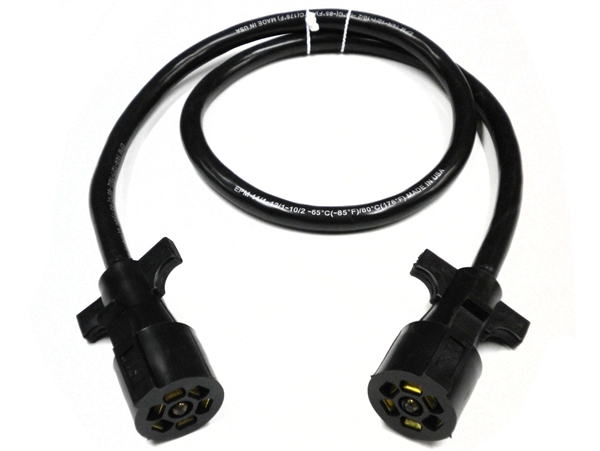 RV Pigtails 42004 7-Way Heavy-Duty Double End Trailer Cable - 4 Ft