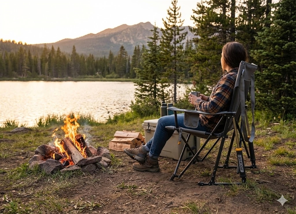 GCI Outdoors 42065 Comfort Pro Rocker Gray | RV Upgrade Store