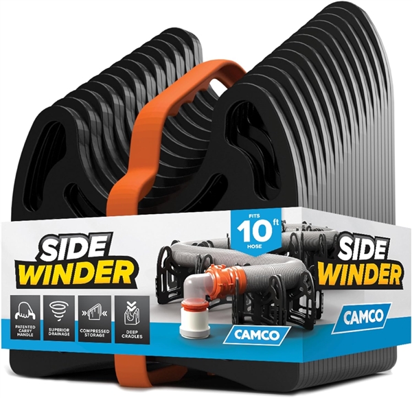 Camco 43031 Sidewinder 10-Foot RV Sewer Hose Support, Flexible Plastic Cradle