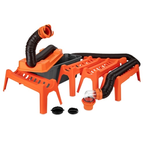 Camco 43075 Rhino RV Sewer Combo Kit with 20 ft RhinoFlex Hose - 3 Inch Bayonet Fittings