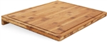 Camco 43545 Bamboo Cutting Board with Counter Edge Grip, 18" x 14"