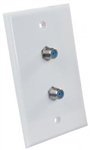 JR Products 47875 Dual HD/SAT RV Wall Plate - HDTV and Satellite Pass-Through