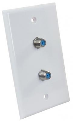 JR Products 47875 Dual HD/SAT RV Wall Plate - HDTV and Satellite Pass-Through