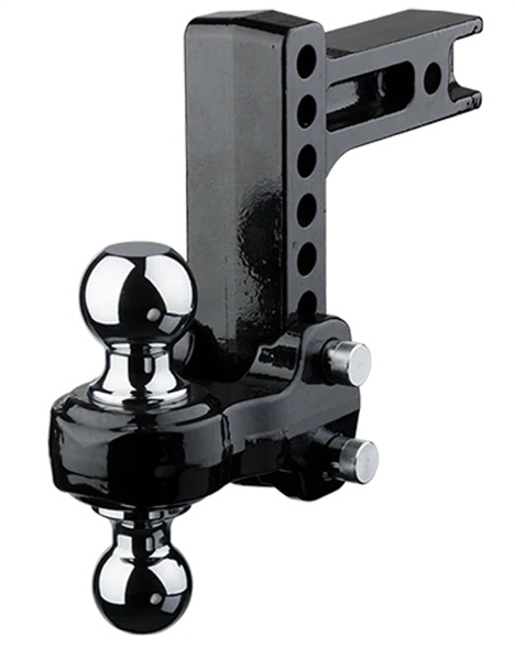Fastway 49-00-5600 Flash Solid Steel Ball Mount, 6" Drop, 6" Rise, 2" Receiver, Dual Chrome Balls, 12,000 lb GTW