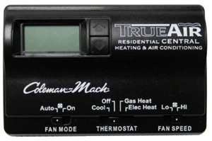 Coleman Mach 6536A3351 True Air Digital 2-Stage Heat Pump/Gas Furnace RV Wall Thermostat - Black