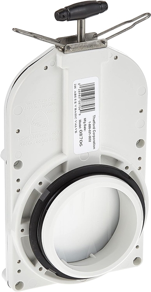Thetford 50323 Slide-EZ Basic Waste Valve, 2-Handle ABS, 4-Hole Direct Mount, 3" O-Ring Outlet