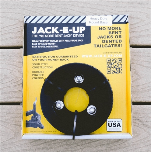 Jack-E-Up 5178 Heavy Duty Round Base Removable Trailer Jack Device - 4,500 Lbs Tongue Weight