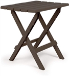 Camco 51886 Large Adirondack Folding Table, Mocha Brown, 18" x 15"
