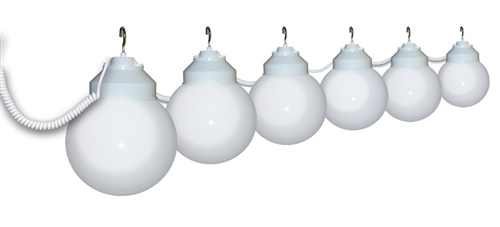 Polymer Products 16-01-00379 White Globe String Lights - Set of 6