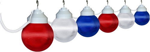 Polymer Products 16-99-00705 Globe Patriotic String Lights - Set of 6