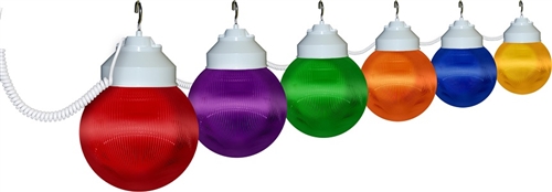 Polymer Products 16-61-00523 Multi-Color Globe String Lights - Set of 6