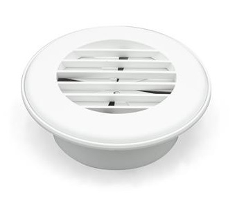 Thetford 94267 Thermovent Ducted Heat Vent With Damper- 4", Polar White