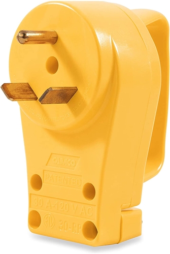 Camco 55245 RV 30 Amp PowerGrip Replacement  Plug - Male 125V