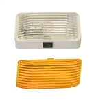 LaSalle Bristol GSAM4018 RV Porch Light With Clear And Amber Lenses - With Switch