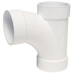 Dirt Devil 5501-W Central Vacuum 90 Degree Sweep Tee 2" PVC Fitting