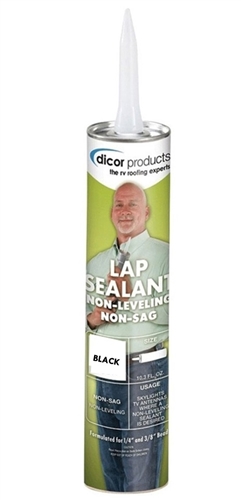 Dicor 551LSB Non-Sag Lap Sealant - Black - 10.3 Oz - CLEARANCE