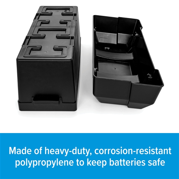 Camco 55374 Double End-to-End Battery Box, 2x 6V GC2 or 2x 12V