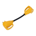 Camco 55460 Power Grip 30 Amp Circuit Analyzer Dogbone Adapter with Surge Protection, 18"