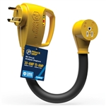 Camco 55461 PowerGrip 30 Amp Circuit Analyzer Dogbone Adapter with Surge Protection, 12"