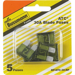 Bussmann 30 Amp ATC Blade Fuse 5 pack