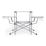 Camco 57293 Deluxe Grilling Table, Freestanding Portable Outdoor Cooking Table for RV Camping